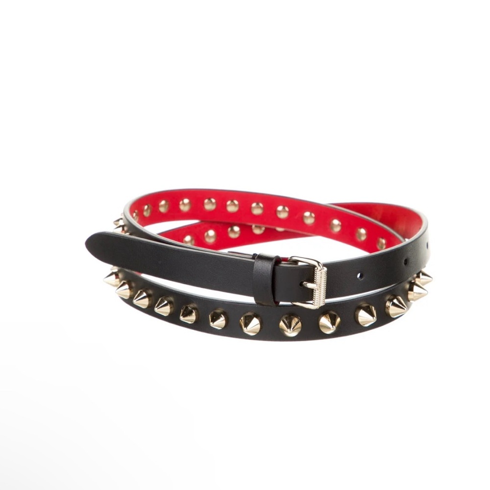 Christian Loubiton Leather Spiked Belt